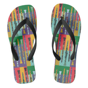 Patterned Clarinets Jandals