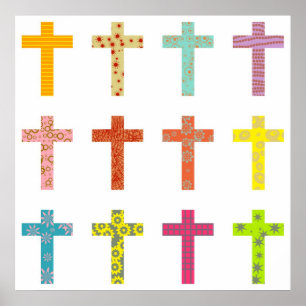 Patterned Cross Poster
