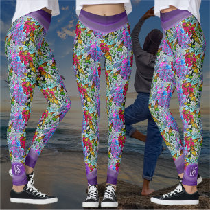 Patterned Dancing with Flowers & Butterflies PV01 Leggings