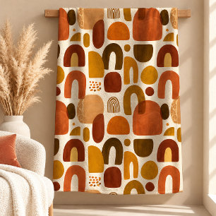 Patterned Dusty Green Copper Boho Blanket Decor
