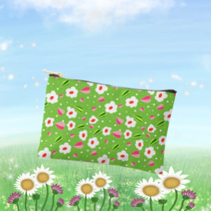 Patterned floral accessory pouch