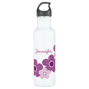 Patterned Flowers Liberty Bottle, Purple 710 Ml Water Bottle