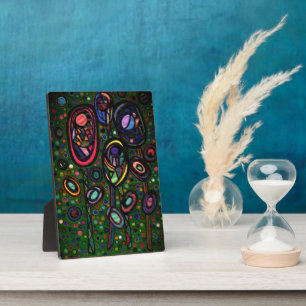 Patterned flowers plaque