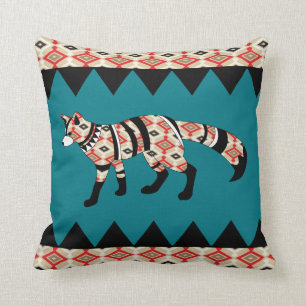 Patterned Fox Custom Cushion