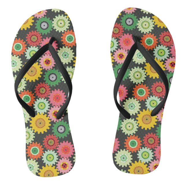 Patterned Gears Jandals (Footbed)