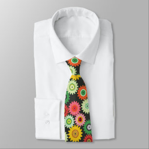 Patterned Gears Tie