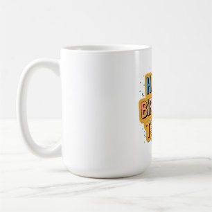 Patterned Happy Birthday Coffee Mug
