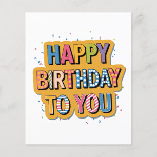 Patterned Happy Birthday Flyer