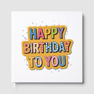 Patterned Happy Birthday Guest Book