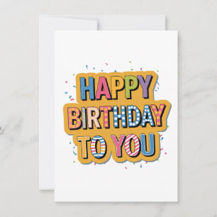 Patterned Happy Birthday Invitation