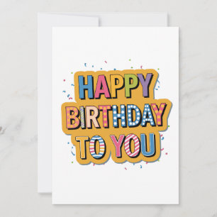 Patterned Happy Birthday Thank You Card