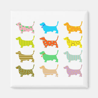 patterned-hound-dogs magnet