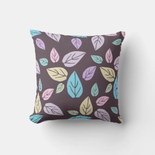 patterned leaves cushion