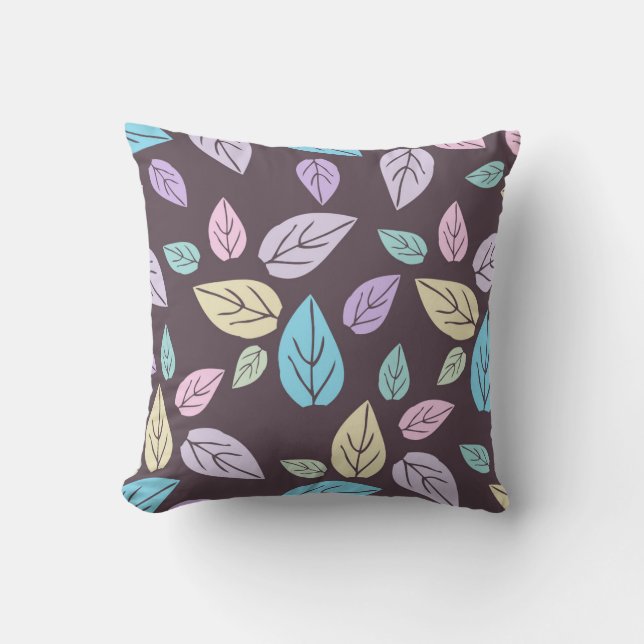 patterned leaves cushion (Front)