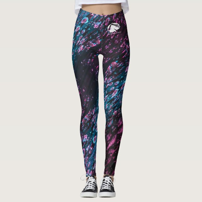 Patterned Leggings - White B&B Logo (Front)