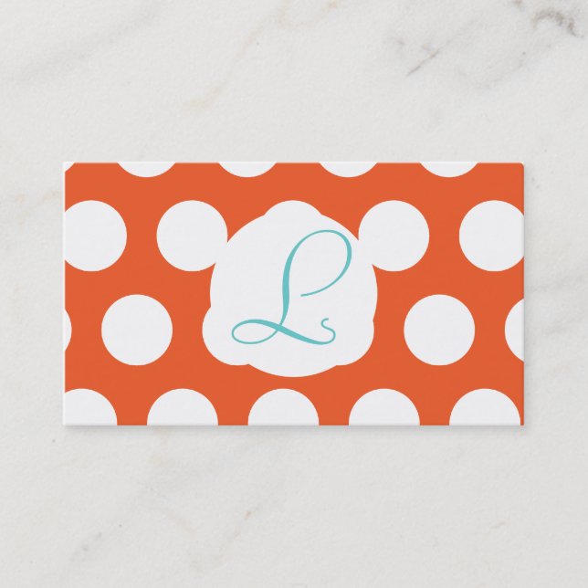 Patterned Monogram Business Card (Front)