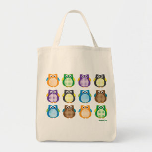 Patterned Owls Tote Bag