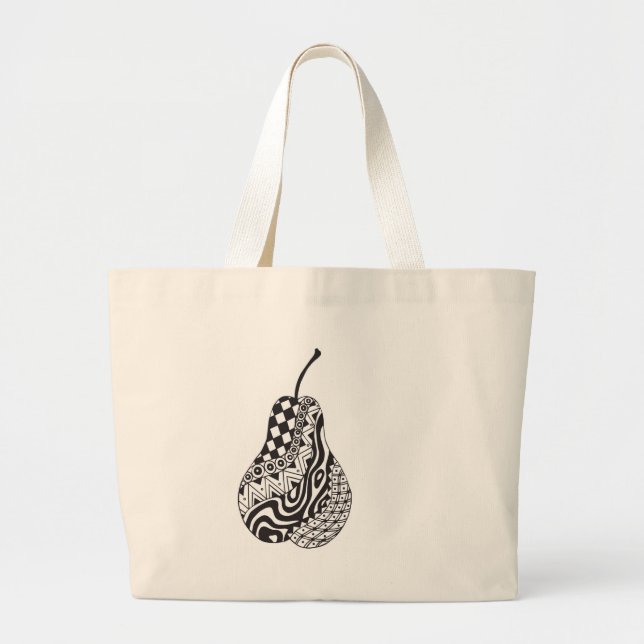 patterned pear tote (Front)