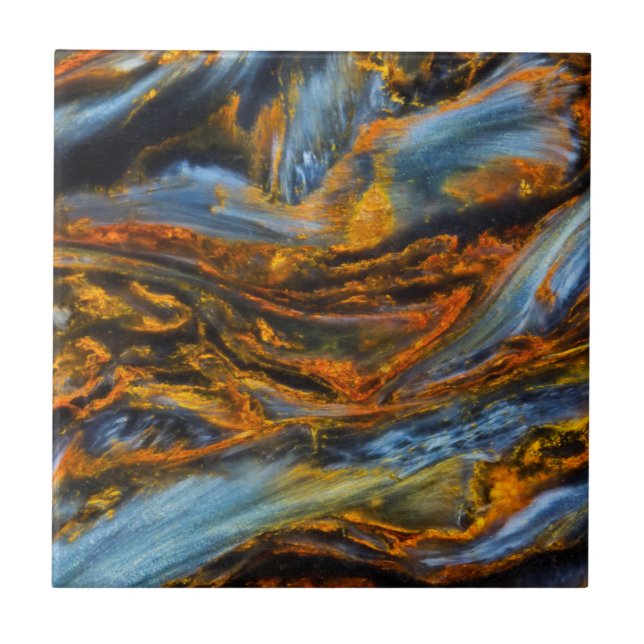 Patterned Pietersite Tile (Front)