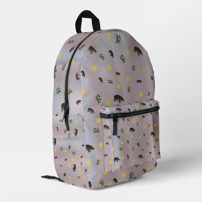 Patterned Printed Backpack (Back Corner Left)