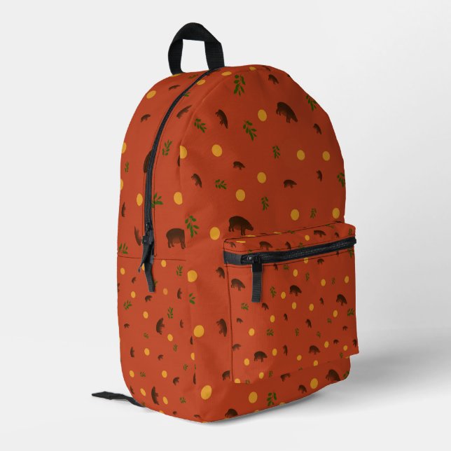 Patterned Printed Backpack (Back Corner Left)