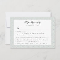 patterned RSVP w meal choices