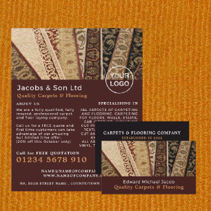 Patterned Rugs, Carpet Layer, Fitter Advertising Flyer