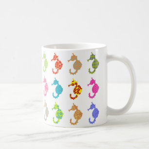 Patterned Seahorse Coffee Mug