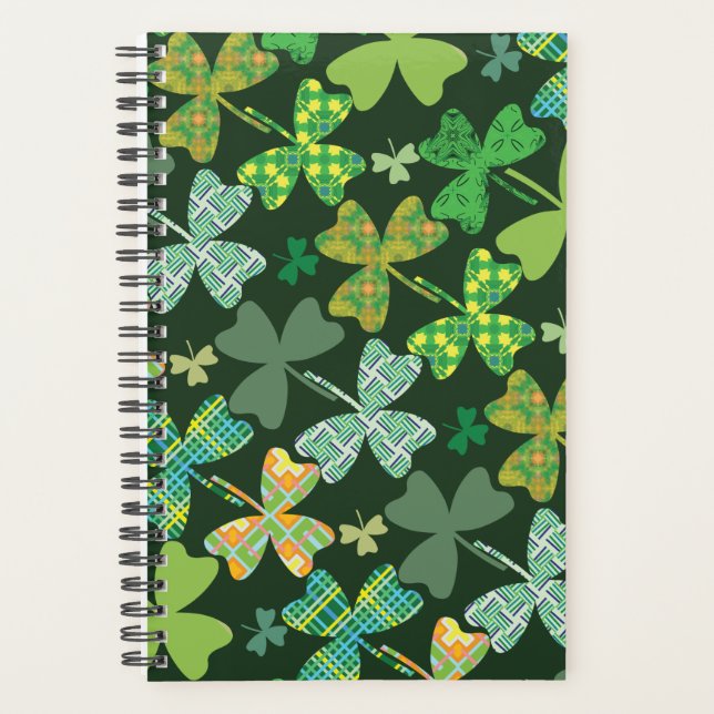 Patterned Shamrocks Planner (Front)
