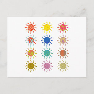 Patterned Suns Postcard