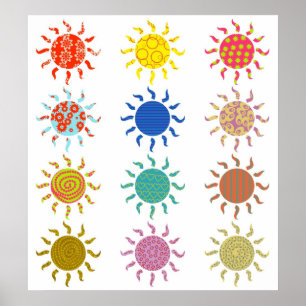 Patterned Suns Poster
