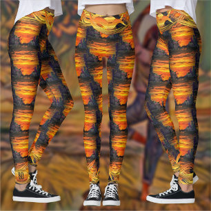 Patterned Sunset Plaza Marina 2584 Leggings