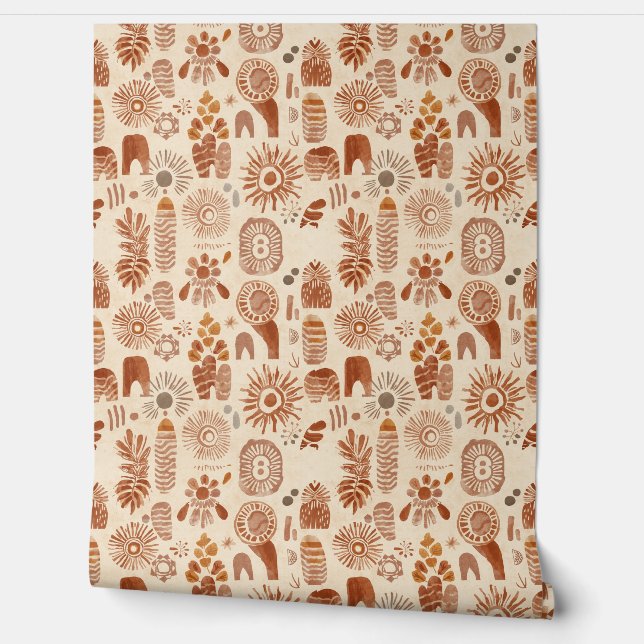 Patterned Wallpaper For Accent Wall  (Unrolling)