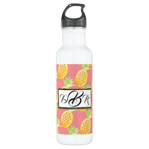 Patterned Watercolor Pineapples Tropical 710 Ml Water Bottle