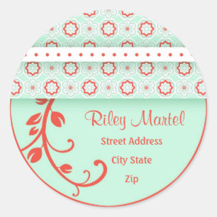 Patterns and Floral Swirls Address Label