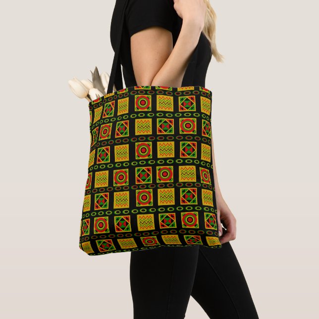 Patterns Black History  Tote Bag (Close Up)
