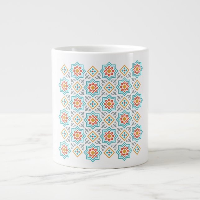 Patterns & Clipart Collection | Seamless Decorativ Large Coffee Mug (Front)