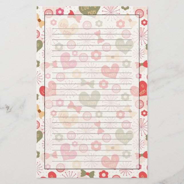 Patterns for Mother's Day Stationery (Front)