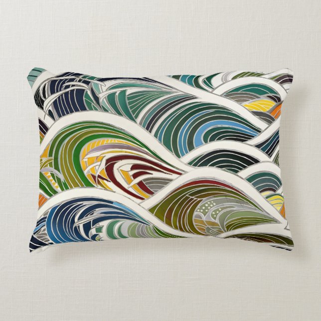 Patterns Inspired by the Sea Decorative Cushion (Front)