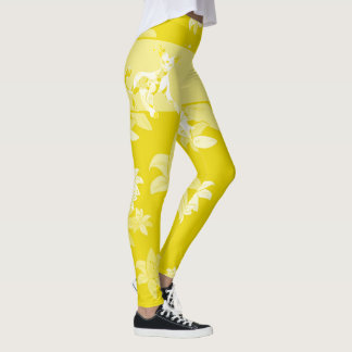 Patterns Japanese Chat & Chrysanthemum Leggings
