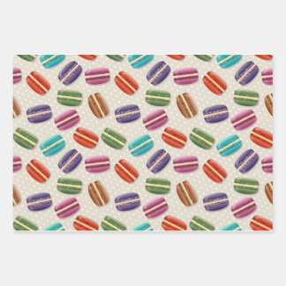 Patterns of colourful cakes wrapping paper sheet
