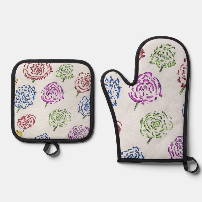 Patterns of Creation  Oven Mitt & Pot Holder Set (Front)