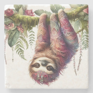 Patterns of Nature - Jungle Sloth Stone Coaster