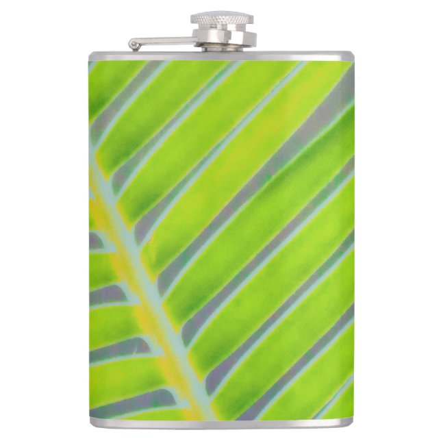 Patterns of Palms Hip Flask (Front)