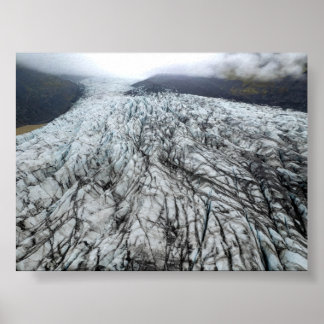 Patterns of the Vatnajokull glacier Poster