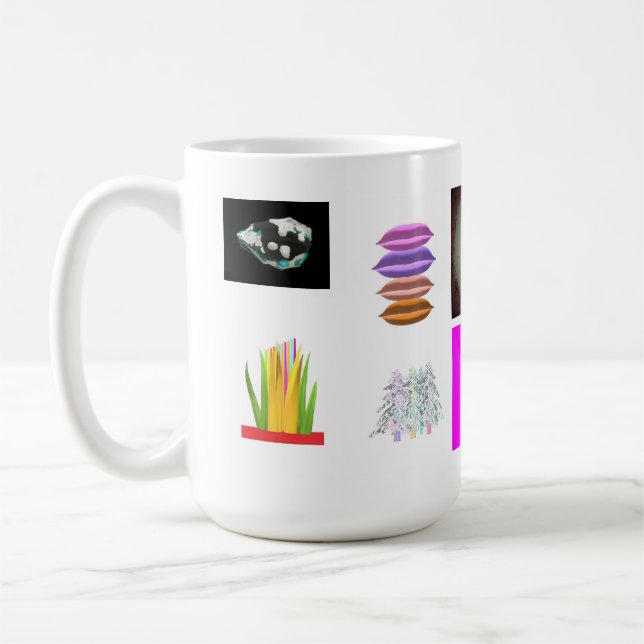 Patterns pictures and art a varied lot coffee mug (Left)