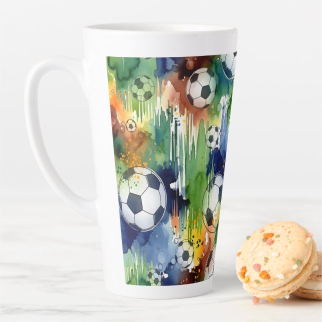 Patterns that Score Every Time Latte Mug (In Situ)