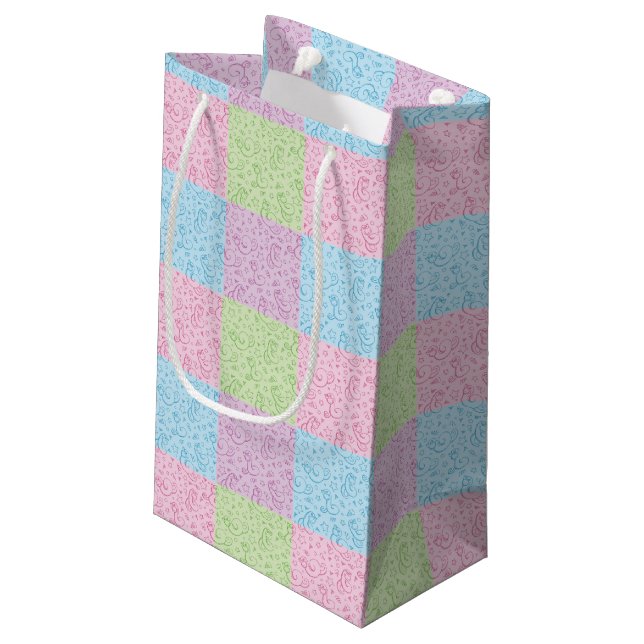 patterns with snakes small gift bag (Back Angled)