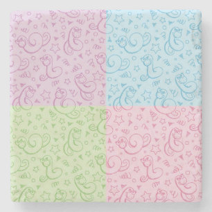 patterns with snakes stone coaster