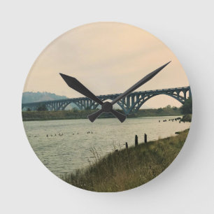 Patterson Bridge, Gold Beach, Oregon Round Clock